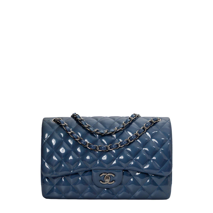 Timeless borsa Jumbo in vernice blu