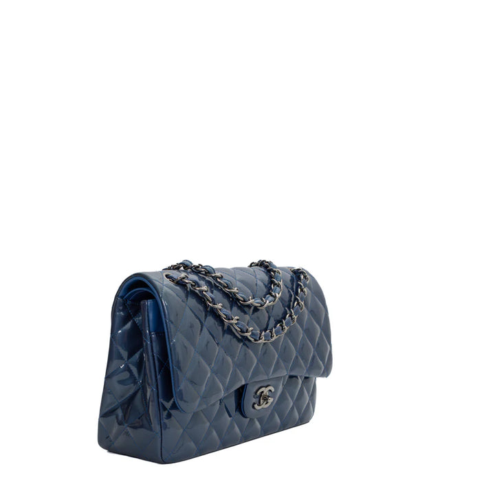 Timeless borsa Jumbo in vernice blu