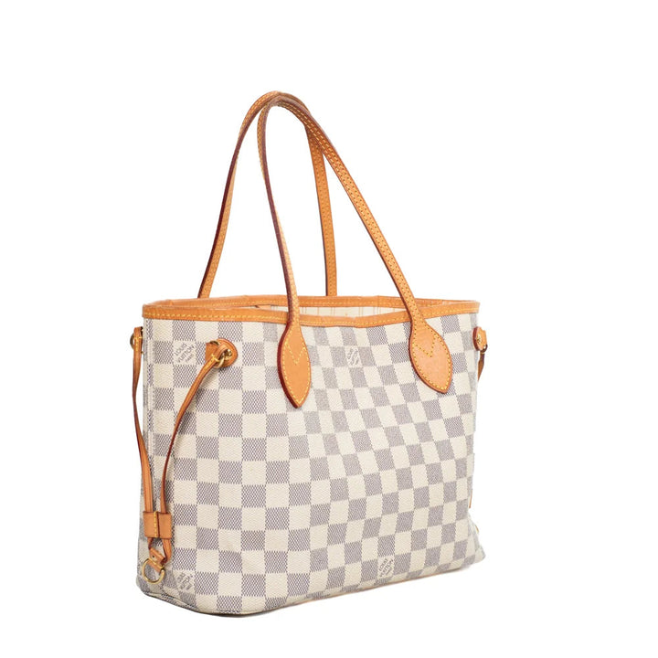 Borsa Neverfull PM in tela damier azzurra