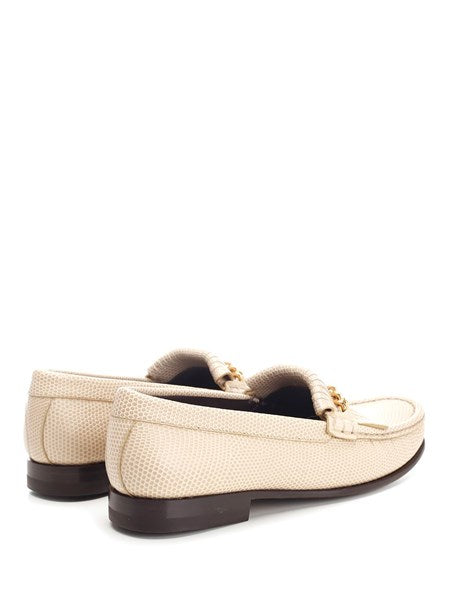 Celine
LOAFER W/ FRINGES & CELINE CHARM PRINTED LIZARD CALFSKIN BEIGE