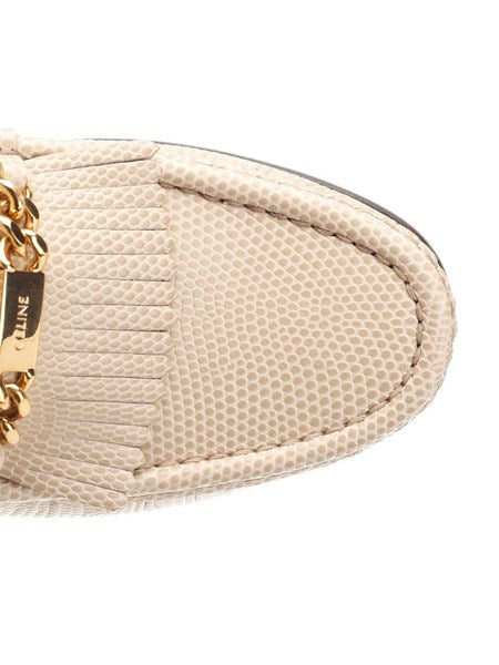 Celine
LOAFER W/ FRINGES & CELINE CHARM PRINTED LIZARD CALFSKIN BEIGE